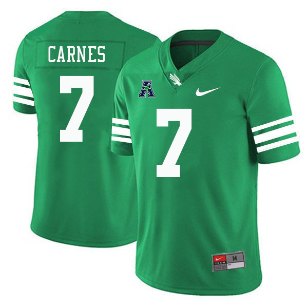 #7 Dalton Carnes North Texas Mean Green College Football Jerseys Stitched-Green